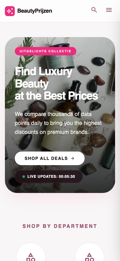 BeautyPrijzen mobile screenshot